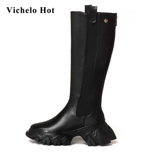 boots vichelo handmade natural leather round toe heels young lady streetwear fashion basic knee-high l73, Black
boots vichelo handmade natural leather round toe heels young lady streetwear fashion basic knee-high l73, Black