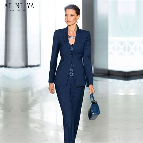 women's two piece pants jacket+pants women business suits navy blue button female office uniform ladies formal trouser suit 2 custom, White
women's two piece pants jacket+pants women business suits navy blue button female office uniform ladies formal trouser suit 2 custom, White