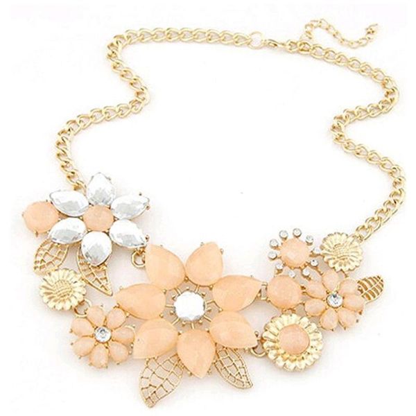 2020 fashion rhinestone bright flower charm necklace gift necklace and statement necklaces jewelry wholesale, Silver 
2020 fashion rhinestone bright flower charm necklace gift necklace and statement necklaces jewelry wholesale, Silver