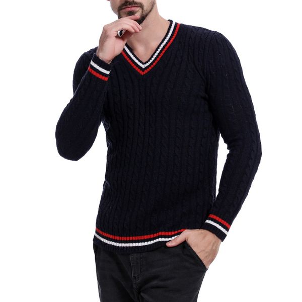 men's sweaters v-neck cotton pullover patchwork warm autumn winter comfortable slim fit clothes knitted casual male sweater pull homme, White;black
men's sweaters v-neck cotton pullover patchwork warm autumn winter comfortable slim fit clothes knitted casual male sweater pull homme, White;black