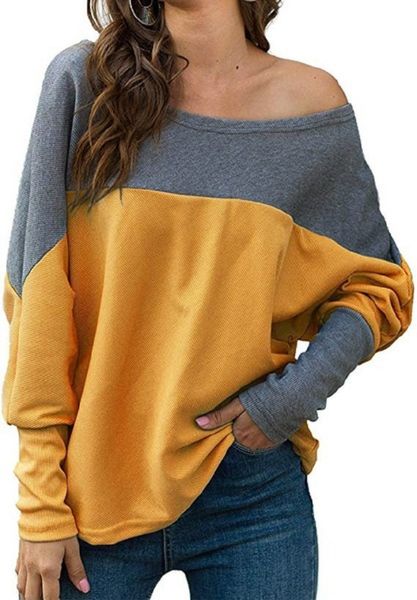 women tshirts batwing sleeve plus size winter autumn designer contrast color crew neck womens knits dropshipping, White
women tshirts batwing sleeve plus size winter autumn designer contrast color crew neck womens knits dropshipping, White