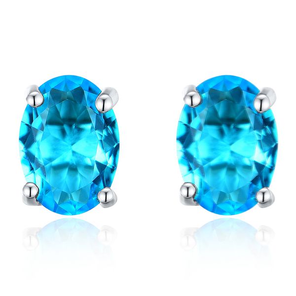 925 sterling silver earring created blue z gemstone solitaire simple design stud earring for female classic fine jewelry, Golden;silver
925 sterling silver earring created blue z gemstone solitaire simple design stud earring for female classic fine jewelry, Golden;silver