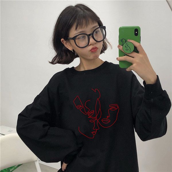 winter chic matisse ins funny simple personality abstract korean female sweatshirt ulzzang casual long sleeve o-neck sweatshirt, Black
winter chic matisse ins funny simple personality abstract korean female sweatshirt ulzzang casual long sleeve o-neck sweatshirt, Black