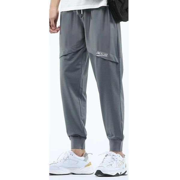 men's pants 2021 casual summer thin sports nine minutes mesh breathable quick-drying air conditioning, Black
men's pants 2021 casual summer thin sports nine minutes mesh breathable quick-drying air conditioning, Black