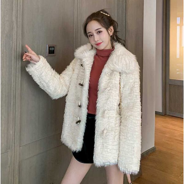 women's fur & faux ladies coat winter jacket lamb thick warm fashionturndown collar casual loose overcoatd131, Black
women's fur & faux ladies coat winter jacket lamb thick warm fashionturndown collar casual loose overcoatd131, Black