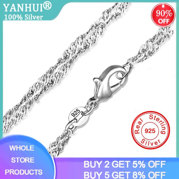 chains yanhui 2mm thin original 925 solid silver water wave chain necklace women kids children girls 40/45/50/55/60cm kolye collares
chains yanhui 2mm thin original 925 solid silver water wave chain necklace women kids children girls 40/45/50/55/60cm kolye collares