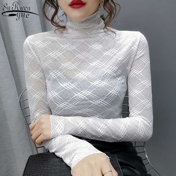2020 autumn women's blouse long sleeve lace shirts turtleneck woman's shirts office lady style vintage blusas mujer 10811, White
2020 autumn women's blouse long sleeve lace shirts turtleneck woman's shirts office lady style vintage blusas mujer 10811, White