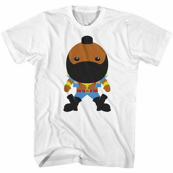 mr. t men's short sleeve t-shirt white bubble t round neck tee shirt