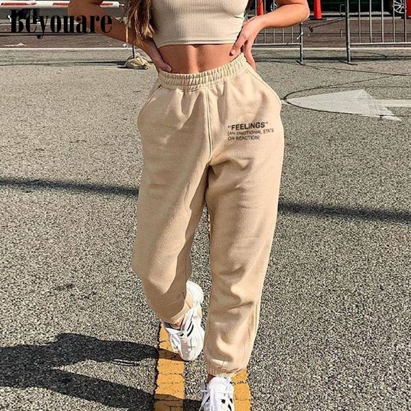 beyouare casual women sweatpant cotton letter print summer elastic high waist trousers cargo pants 2020sporting streetwear pants, Black;white
beyouare casual women sweatpant cotton letter print summer elastic high waist trousers cargo pants 2020sporting streetwear pants, Black;white