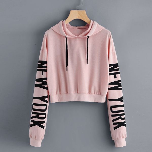 letter print sleeve crop hoodie women pink white long sleeve sporting pullovers sweatshirt 2020 casual sweats hoodies woman, Black
letter print sleeve crop hoodie women pink white long sleeve sporting pullovers sweatshirt 2020 casual sweats hoodies woman, Black