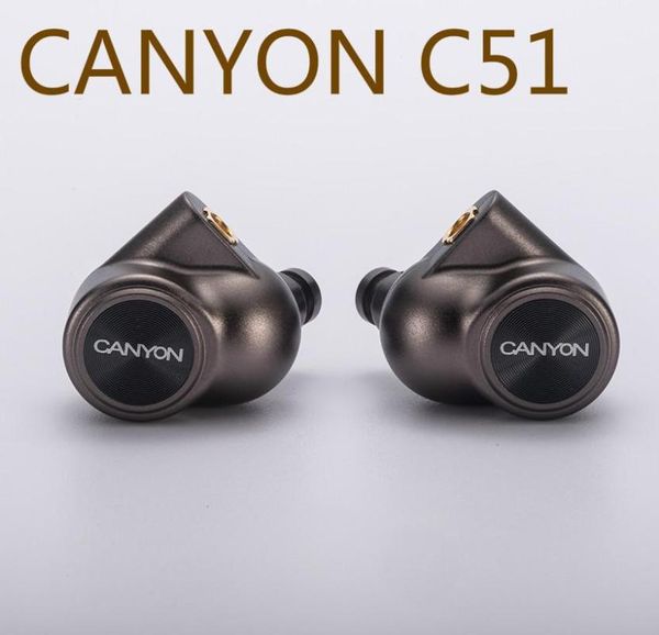 

canyon c51 dd+4ba hybrid hifi music hd monitor dj studio stage cnc metal deep bass mmcx audiophile musician