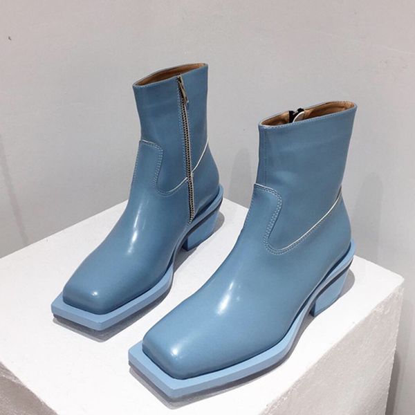 2020 winter luxury women boots low heels leateher combat boots square toe chunky high heels women ankle shoes, Black
2020 winter luxury women boots low heels leateher combat boots square toe chunky high heels women ankle shoes, Black