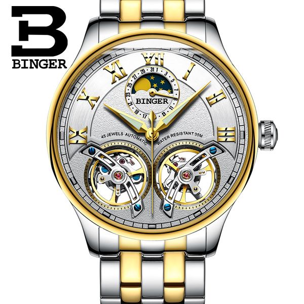 switzerland binger skeleton automatic watch for men self-wind luxury men mechanical watches business relogio masculino gold, Slivery;brown
switzerland binger skeleton automatic watch for men self-wind luxury men mechanical watches business relogio masculino gold, Slivery;brown