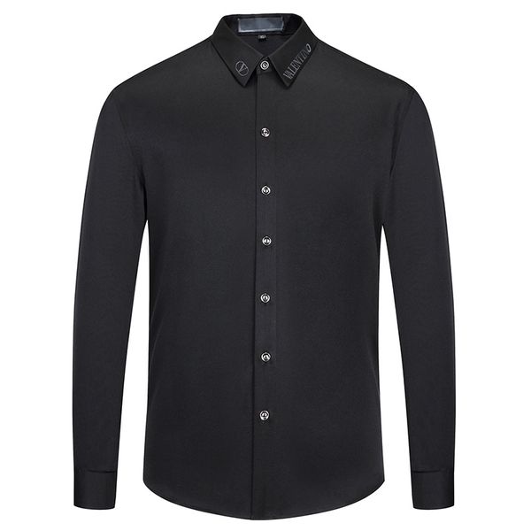 european station men's new designer black t-shirt spring and autumn long sleeve shirt quality, White;black
european station men's new designer black t-shirt spring and autumn long sleeve shirt quality, White;black