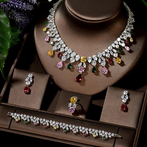 hibride sparking multi-color water drop shape cz stone women earring necklace jewelry sets wedding accessories n-1483, Silver
hibride sparking multi-color water drop shape cz stone women earring necklace jewelry sets wedding accessories n-1483, Silver