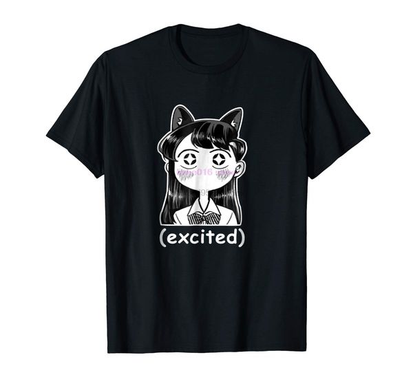 brand men shirt anime manga excited komi san cat meme t shirt