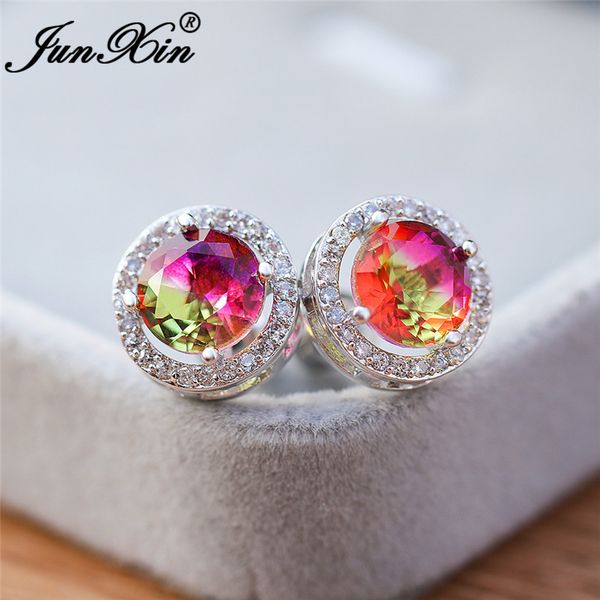 stud mystic rose red yellow zircon round earrings for women white gold colorful rainbow fire crystal wedding jewelry cz, Golden;silver
stud mystic rose red yellow zircon round earrings for women white gold colorful rainbow fire crystal wedding jewelry cz, Golden;silver