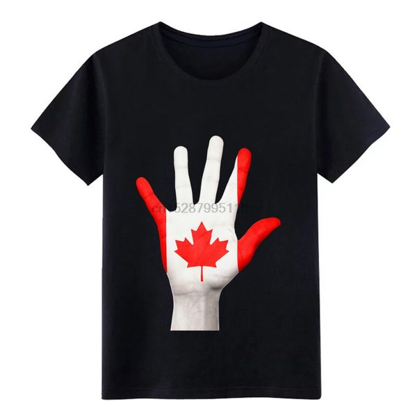 mens canada t shirt customize cotton round neck clothes anti-wrinkle humor spring normal shirt