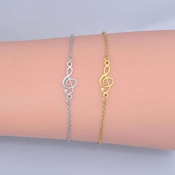 link, chain 100% stainless steel dainty music note charm bracelet for women wholesale factory sale never rust amazing quality super, Black
link, chain 100% stainless steel dainty music note charm bracelet for women wholesale factory sale never rust amazing quality super, Black