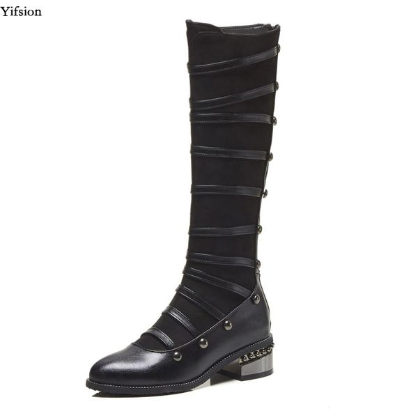 olomm stylish women warm winter knee high boots square heel black brown shoes pointed toe ladies punk shoes women us size 4-16
olomm stylish women warm winter knee high boots square heel black brown shoes pointed toe ladies punk shoes women us size 4-16