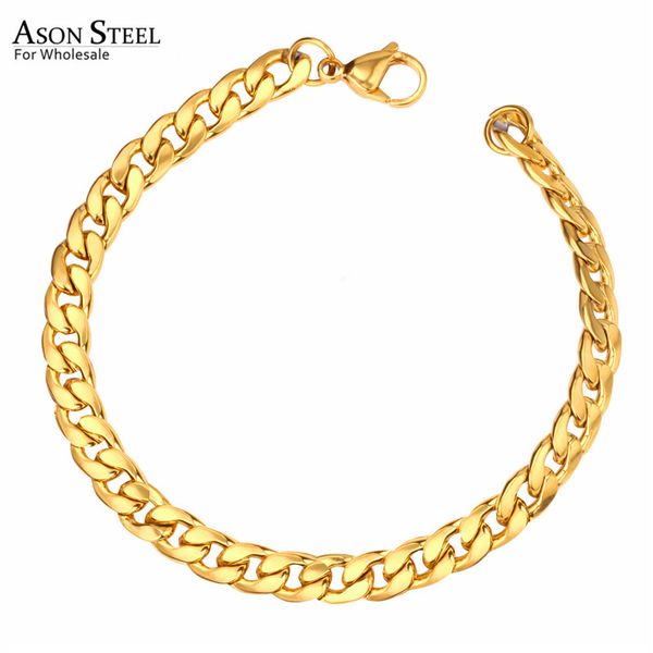 asonsteel 7mm 316l stainless steel chain gold/silver color cuban link bracelet for men women party gift wholesale jewelry, Black
asonsteel 7mm 316l stainless steel chain gold/silver color cuban link bracelet for men women party gift wholesale jewelry, Black