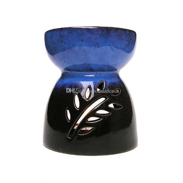 unique dark blue reactive glaze ceramic essential oil burner pierced leaves design wax melts aromatherapy tealight diffuser
unique dark blue reactive glaze ceramic essential oil burner pierced leaves design wax melts aromatherapy tealight diffuser