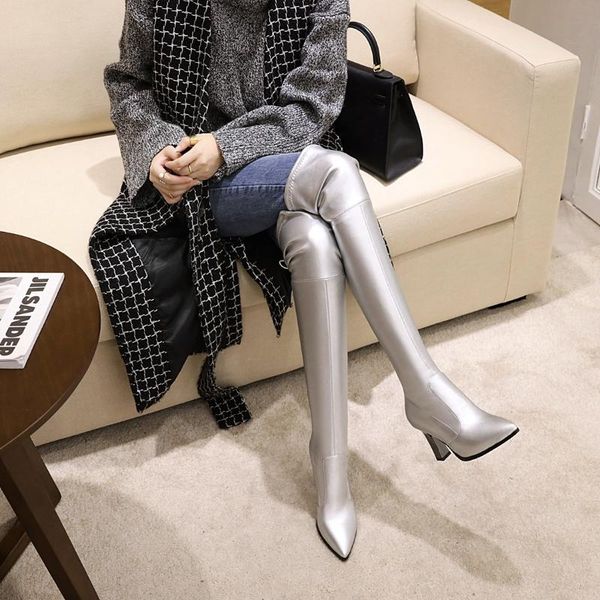 2020 fashion women boots spring winter over the knee heels quality pu long comfort square botines mujer thigh high boots, Black
2020 fashion women boots spring winter over the knee heels quality pu long comfort square botines mujer thigh high boots, Black
