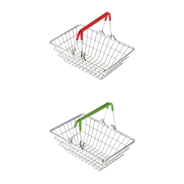 2x mini green & red colored shopping hand basket kids super market role play toys gift
2x mini green & red colored shopping hand basket kids super market role play toys gift
