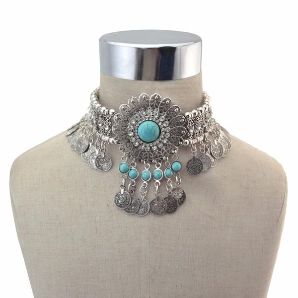 chokers boho gypsy vintage green red stone statement necklace ethnic tribal collar antique coin leaves charms tassel, Golden;silver
chokers boho gypsy vintage green red stone statement necklace ethnic tribal collar antique coin leaves charms tassel, Golden;silver