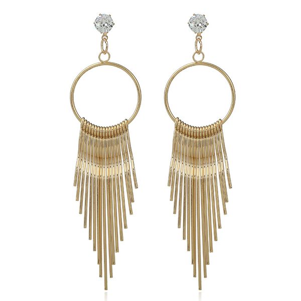 korean version of zircon exaggerated female metal long tassel earrings fashion earrings friends gifts, Silver
korean version of zircon exaggerated female metal long tassel earrings fashion earrings friends gifts, Silver