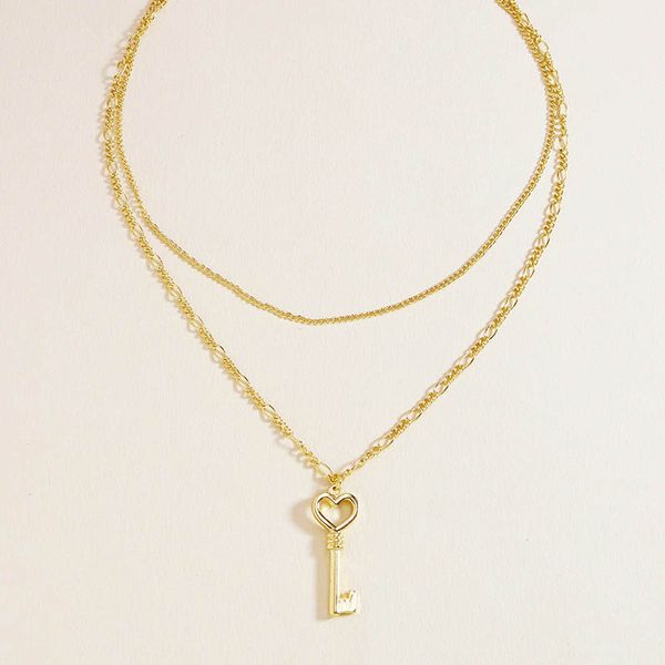 ins 2020 new gold chain double layers heart lock key pendant choker necklace korean fashion chic party jewelry, Golden;silver
ins 2020 new gold chain double layers heart lock key pendant choker necklace korean fashion chic party jewelry, Golden;silver