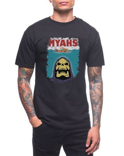 myahs t shirt jaws pun funny he-man retro comic birthday skeletor cult 1980