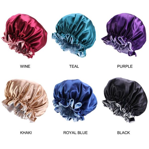 женщины двухслойного атласной сна bonnet cap extra large loss solid color упругих оборки реверсивного волоса химиотерапия night hat, Blue;gray
женщины двухслойного атласной сна bonnet cap extra large loss solid color упругих оборки реверсивного волоса химиотерапия night hat, Blue;gray
