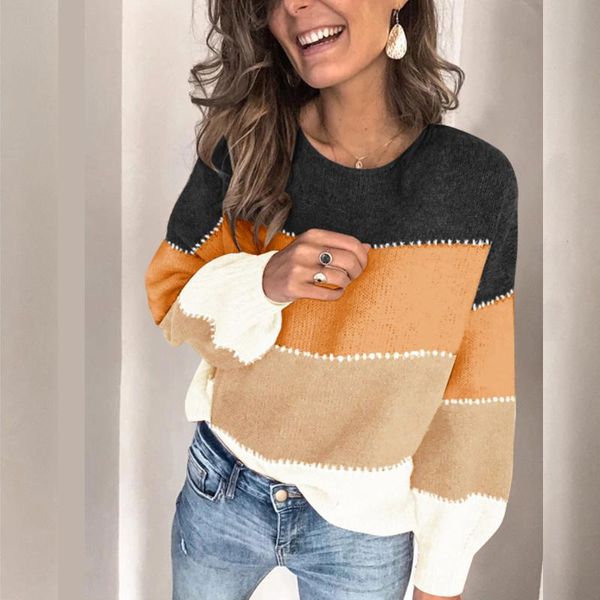 women's sweaters cwfmzq autumn oversized sweater women patchwork loose knitted o-neck pullover fashion streetwear long sleeve, White;black
women's sweaters cwfmzq autumn oversized sweater women patchwork loose knitted o-neck pullover fashion streetwear long sleeve, White;black