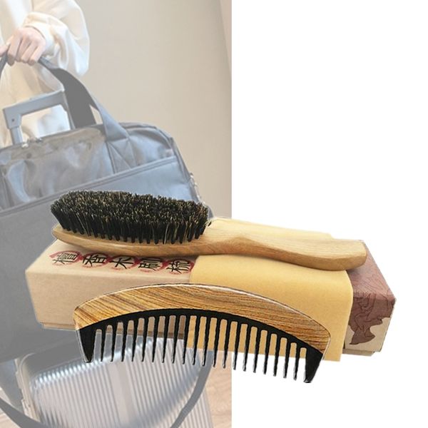 luxury boar bristle paddle hair brush & wide tooth horn wood comb hair makeup styling detangling women curly hair men beard grooming tool, Silver
luxury boar bristle paddle hair brush & wide tooth horn wood comb hair makeup styling detangling women curly hair men beard grooming tool, Silver