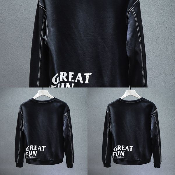 letter printed spring and autumn ins trendy all-match loose men's round collar long coat sweatersweater sweater sleeve men's coat, Black
letter printed spring and autumn ins trendy all-match loose men's round collar long coat sweatersweater sweater sleeve men's coat, Black