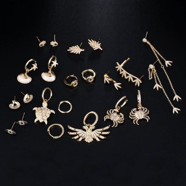 umgodly fashion luxury cubic zirconia drop earrings gold color asymmetry phoenix crab turtle monaco designer women jewelry, Silver
umgodly fashion luxury cubic zirconia drop earrings gold color asymmetry phoenix crab turtle monaco designer women jewelry, Silver