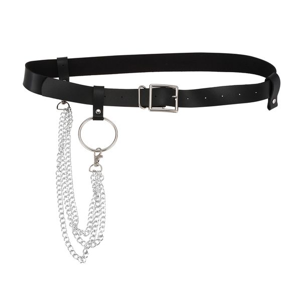 women pu leather harness body belts with chain waist bondage garters punk adjustable suspender straps, Black;brown
women pu leather harness body belts with chain waist bondage garters punk adjustable suspender straps, Black;brown
