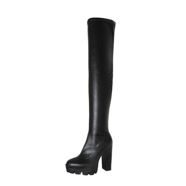 quality boots women winter knee high boots platform high heel long flock/pu zipper round toe shoes bottes femme black
quality boots women winter knee high boots platform high heel long flock/pu zipper round toe shoes bottes femme black