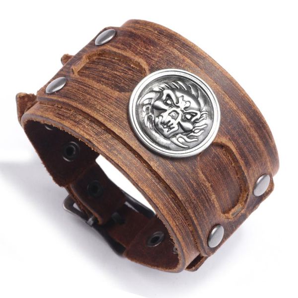 charm bracelets 2021 arrival vintage wide leather animal pattern bracelet fashion jewelry for man gifts creative &, Golden;silver
charm bracelets 2021 arrival vintage wide leather animal pattern bracelet fashion jewelry for man gifts creative &, Golden;silver