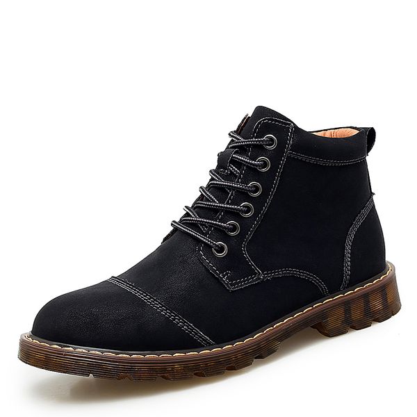 new brand autumn winter men's boots cow genuine leather men shoes fashion motorcycle boots comfortable ankle casual shoes, Black
new brand autumn winter men's boots cow genuine leather men shoes fashion motorcycle boots comfortable ankle casual shoes, Black