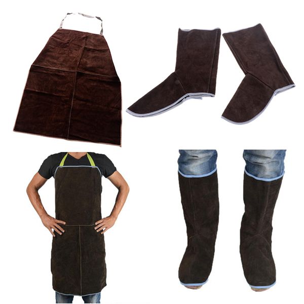 heavy duty leather welding work apron + 1pair welding foot covers - heat resistant & flame resistant bbq apron, adjustable, brown
heavy duty leather welding work apron + 1pair welding foot covers - heat resistant & flame resistant bbq apron, adjustable, brown