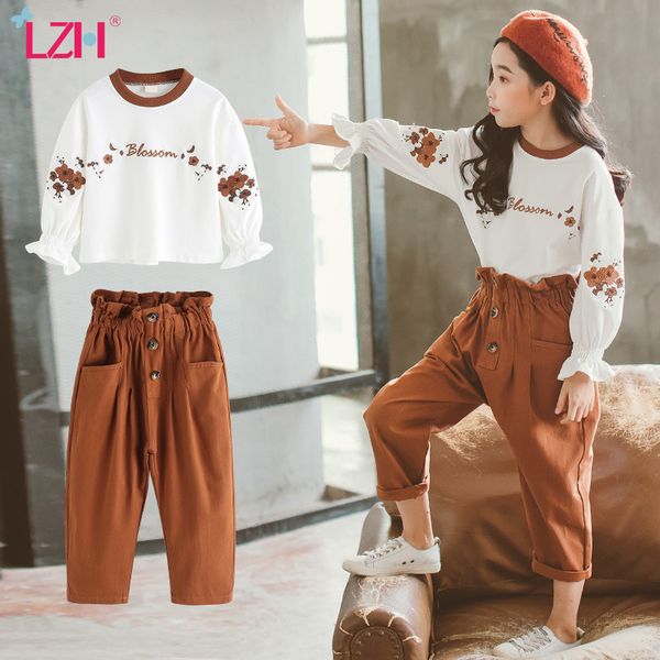 lzh 2020 autumn fashion embroidered flower + collect waist trousers 2pcs suit set for youth girl set children cotton clother 0927, White
lzh 2020 autumn fashion embroidered flower + collect waist trousers 2pcs suit set for youth girl set children cotton clother 0927, White