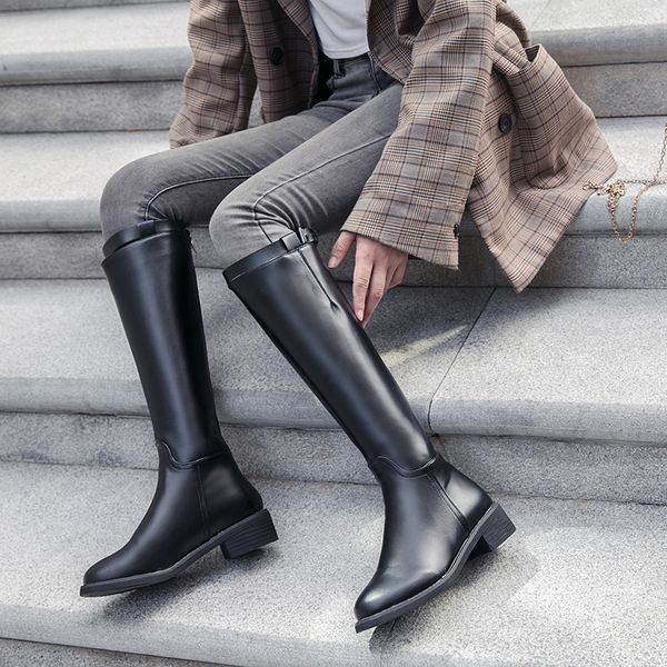 round toe pu over the knee boots women comfortable rubber square heels botas mujer cowboy shoes woman boots autumn zipper 2020, Black
round toe pu over the knee boots women comfortable rubber square heels botas mujer cowboy shoes woman boots autumn zipper 2020, Black
