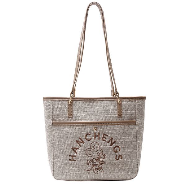 new style one-shoulder hand stylish versatile woolen m mouse printed women's tote bag
new style one-shoulder hand stylish versatile woolen m mouse printed women's tote bag