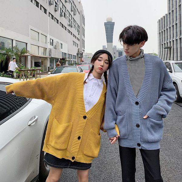 2020 men's couples solid color cardigan, men's loose sweaters, knitted coats, long clothing, s-2xl wool woven, White;black
2020 men's couples solid color cardigan, men's loose sweaters, knitted coats, long clothing, s-2xl wool woven, White;black