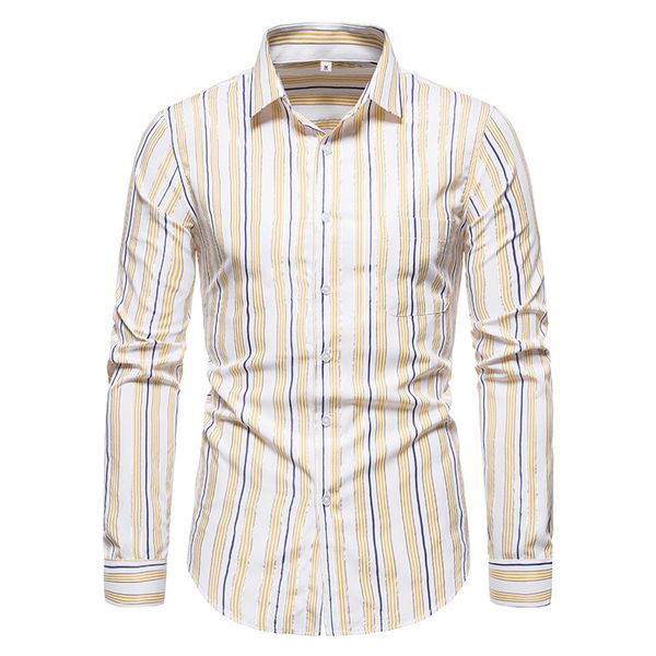 men's dress shirts casual shirt fashion spring summercotton long sleeve striped slim fit stand collar camisa, White;black
men's dress shirts casual shirt fashion spring summercotton long sleeve striped slim fit stand collar camisa, White;black