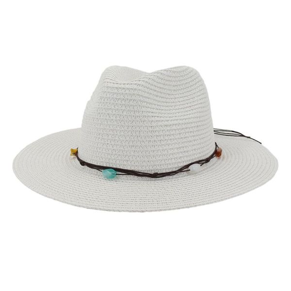 wide brim hats 2021 women summer straw sun hat beach fedora trilby panama sombrero cap, Blue;gray
wide brim hats 2021 women summer straw sun hat beach fedora trilby panama sombrero cap, Blue;gray