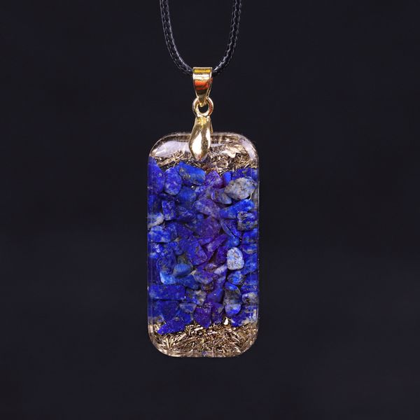 natural lapis lazuli reiki energy necklace orgonite pendant drop shipping 200929, Silver
natural lapis lazuli reiki energy necklace orgonite pendant drop shipping 200929, Silver