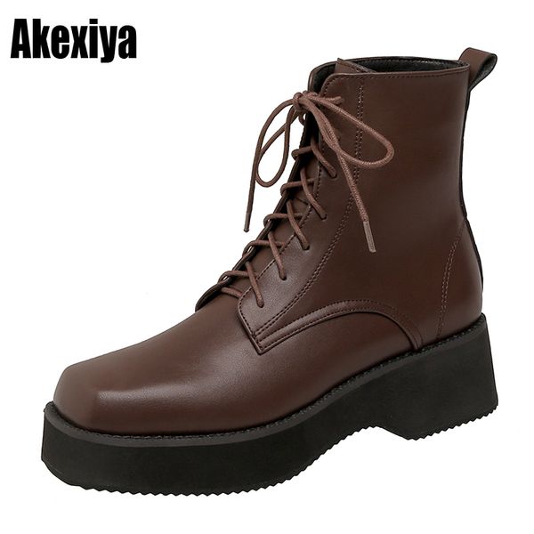 boots female 2020 microfiber women booties lace up black winter women shoes non-slip girl brown fashion boots p310 
boots female 2020 microfiber women booties lace up black winter women shoes non-slip girl brown fashion boots p310